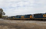 CSX 7209 is one of 6 locos in the yard this morning